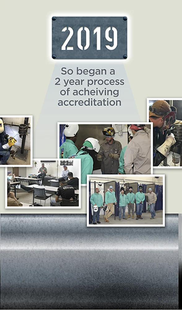 2019: Began 2 year accreditation process