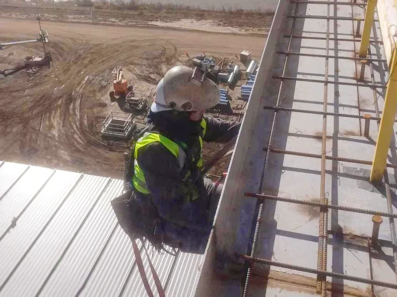 Former Welding Student On Jobsite At Their New Career