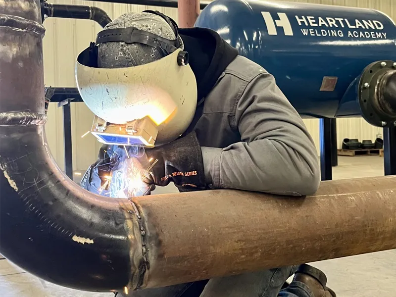 Student During Class At Heartland Welding Academy