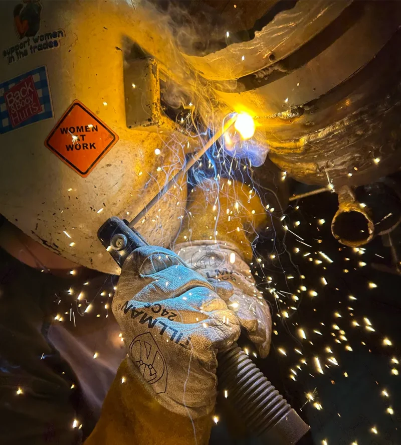 Student During Welding School Program Andover Ks