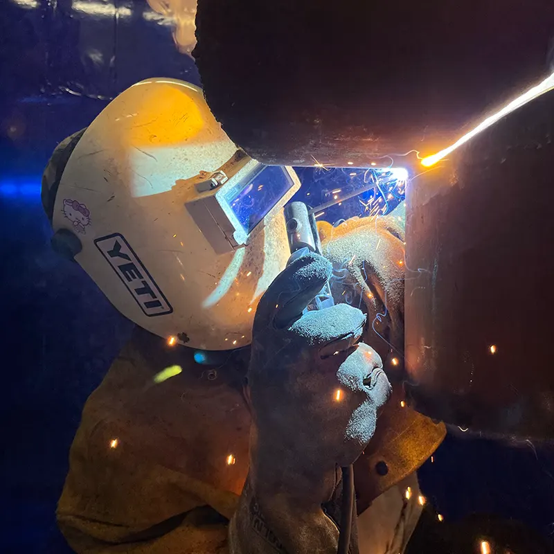 Student Welds Pipe At Heartland Welding Academy Andover Ks